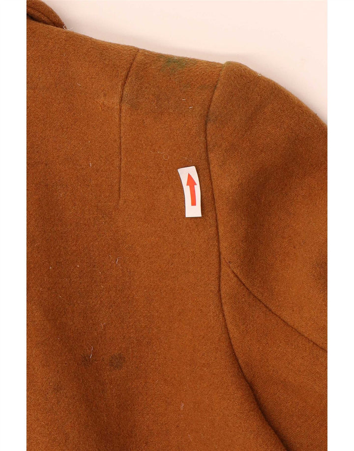 Zara Mujer Trafaluc Abrigo UK 10 Small Lana Marrón