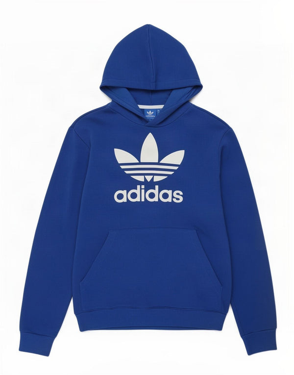 Adidas - Sudadera con capucha para niños, 15-16 años, algodón azul