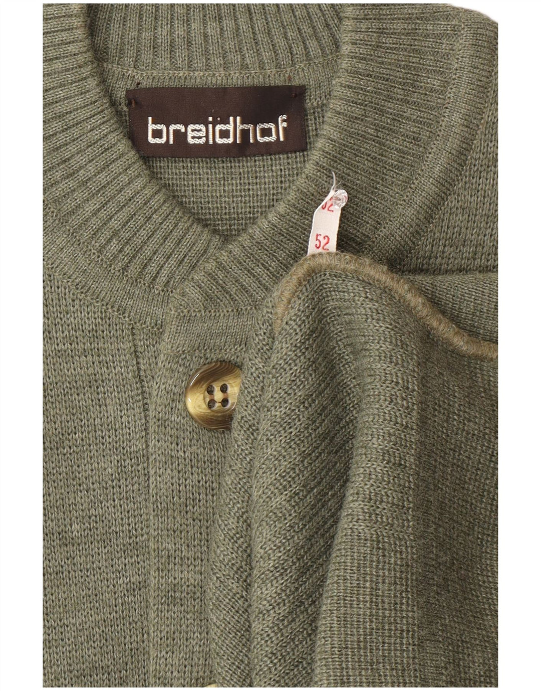 Breidhof - Cárdigan de ajuste regular para hombre, talla 52, color verde grande