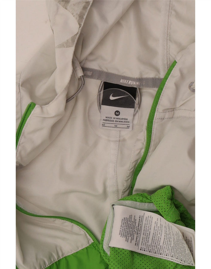 Nike - Chaqueta de chándal con capucha para mujer, talla M, color blanco