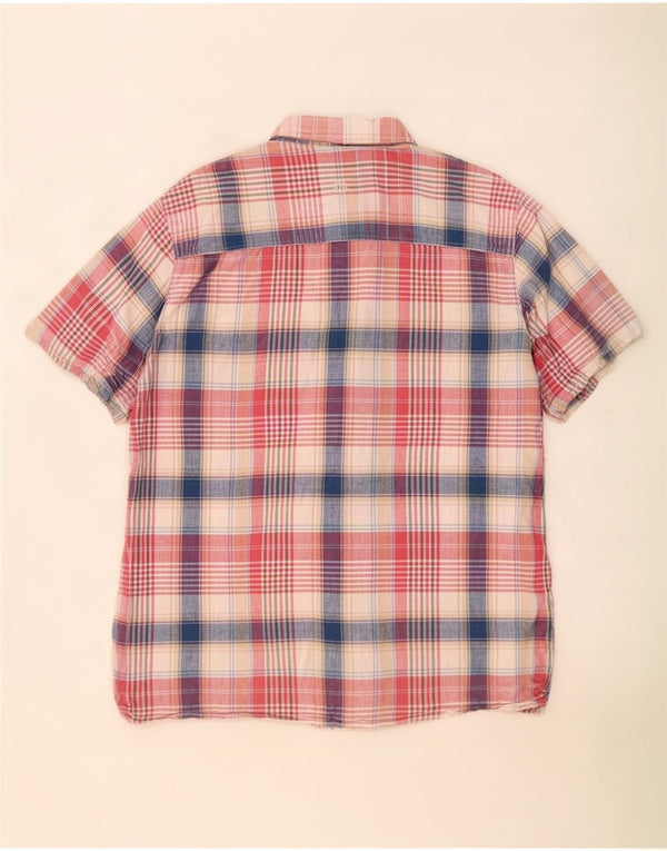 Camisa de corte clásico de manga corta para hombre de Fat Face XL de lino a cuadros multicolor
