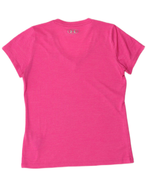 UNDER ARMOUR Camiseta Heat Gear para mujer Top UK 10 Small Pink Poliéster