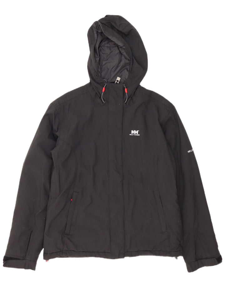Helly Hansen - Chaqueta cortavientos con capucha para mujer, talla 40, color negro