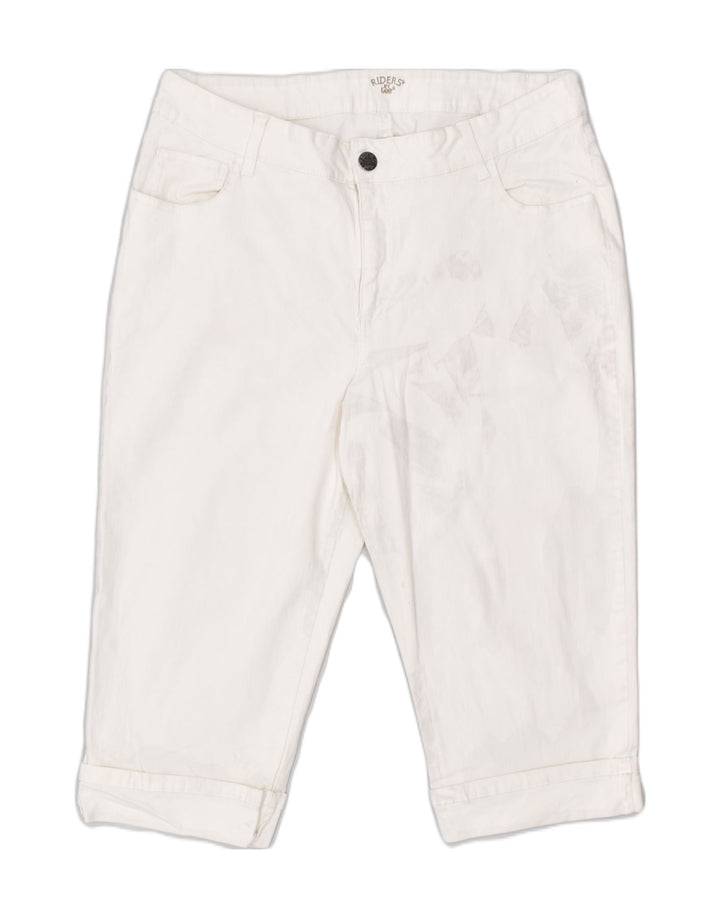 LEE Womens Capri Trousers W36 L18 White Cotton Classic | Vintage | Thrift | Second-Hand | Used Clothing | Messina Hembry 