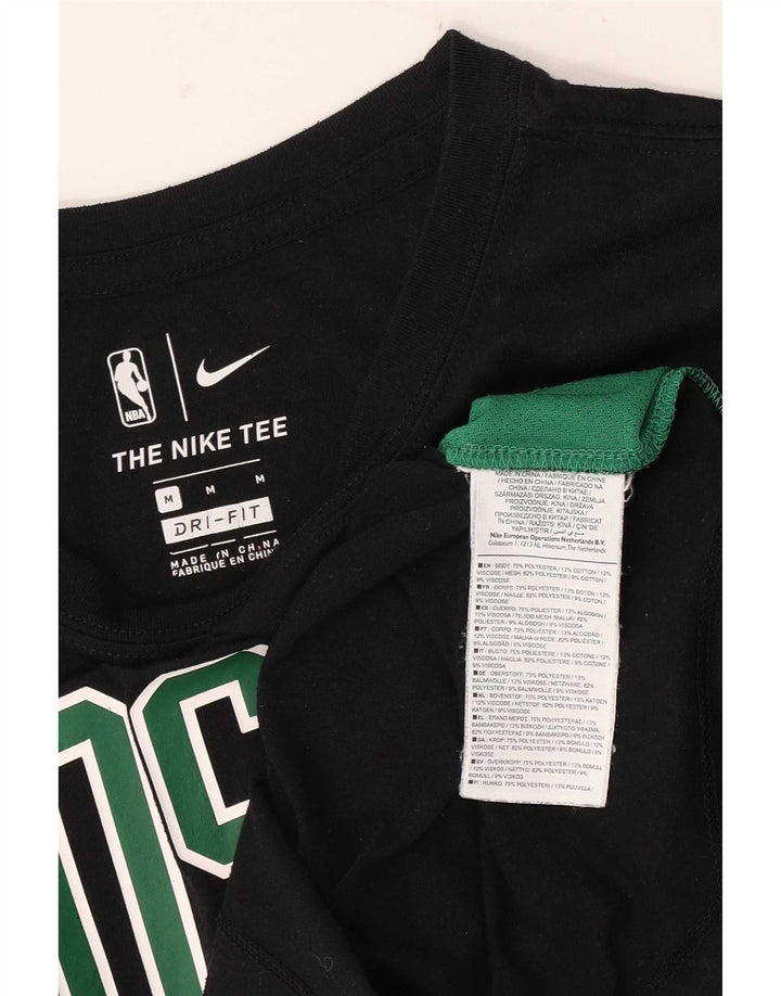 Nike Boston Celtics Graphic Camiseta para hombre, talla mediana, poliéster negro