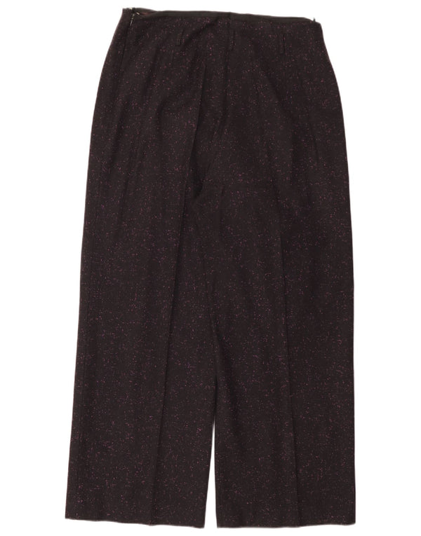 Jaeger Pantalones de traje de cintura alta para mujer UK 46 Large W36 L29 Black Moteado