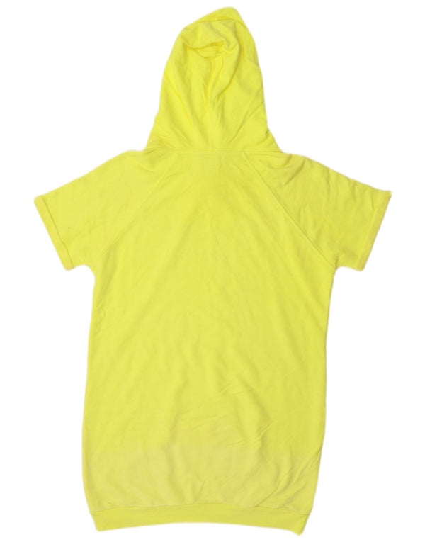 CHAMPION Vestido con capucha gráfico de manga corta para mujer UK 44 Amarillo mediano