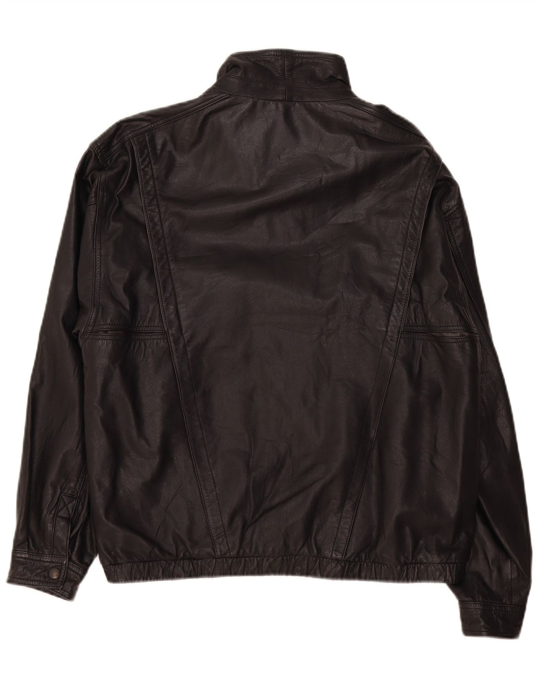Vintage hombres chaqueta de cuero Reino Unido 38 medio negro