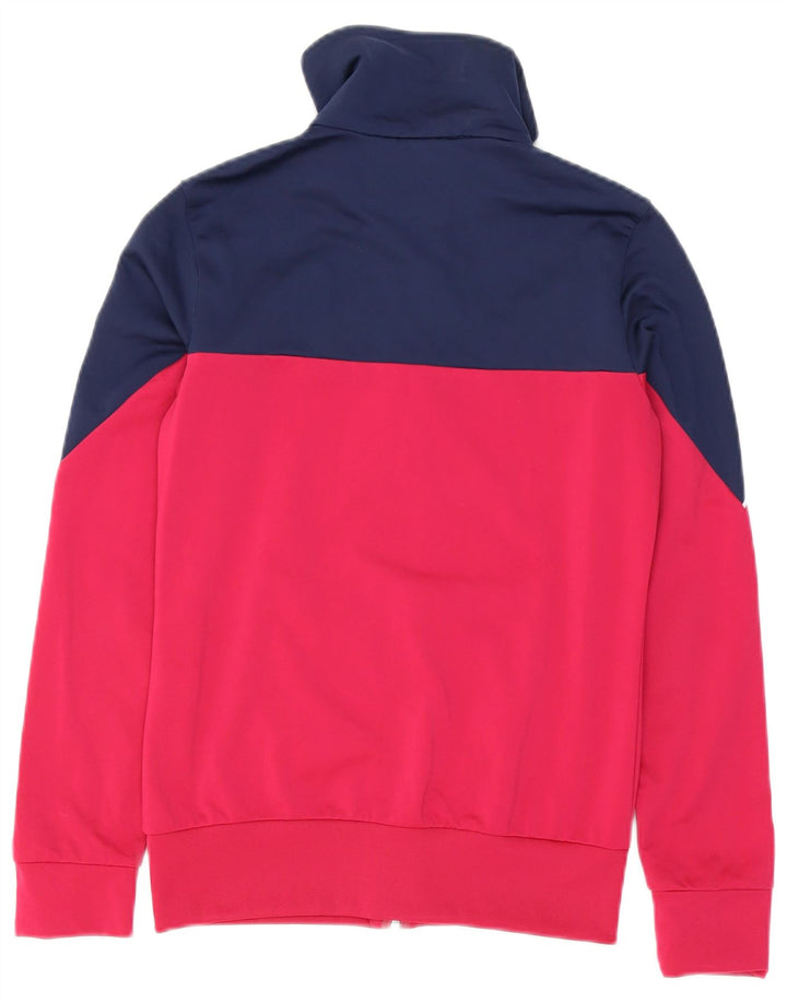 Puma Mujer Chándal Top Chaqueta UK 8 Pequeño Rosa Colorblock Poliéster