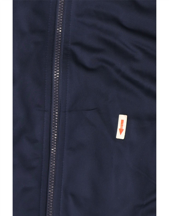 Asics Mens Chándal Top Chaqueta Pequeña Azul Marino Poliéster