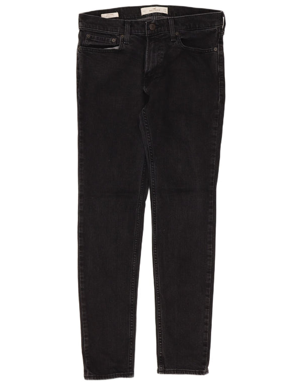 Vaqueros Hollister Súper Ajustados Para Hombre W32 L32 Algodón Negro