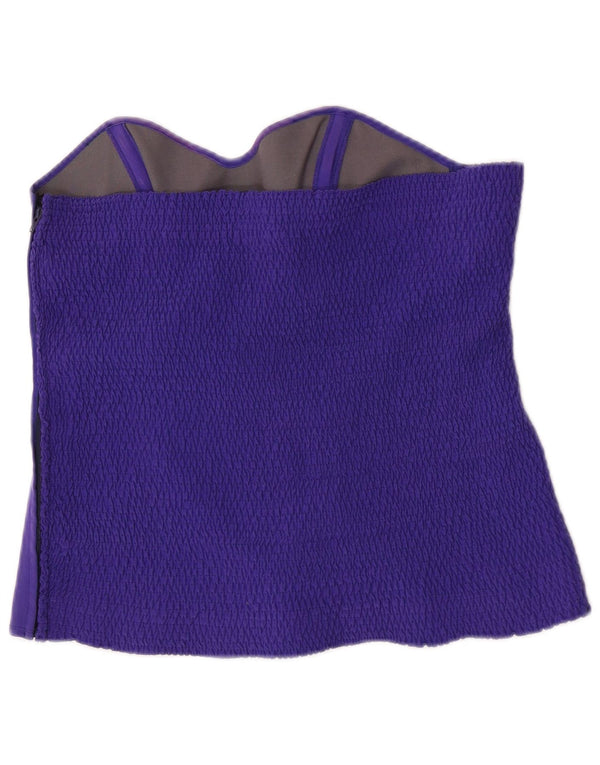 Pancaldi & B Top Corsé para Mujer UK 8 Small Seda Púrpura