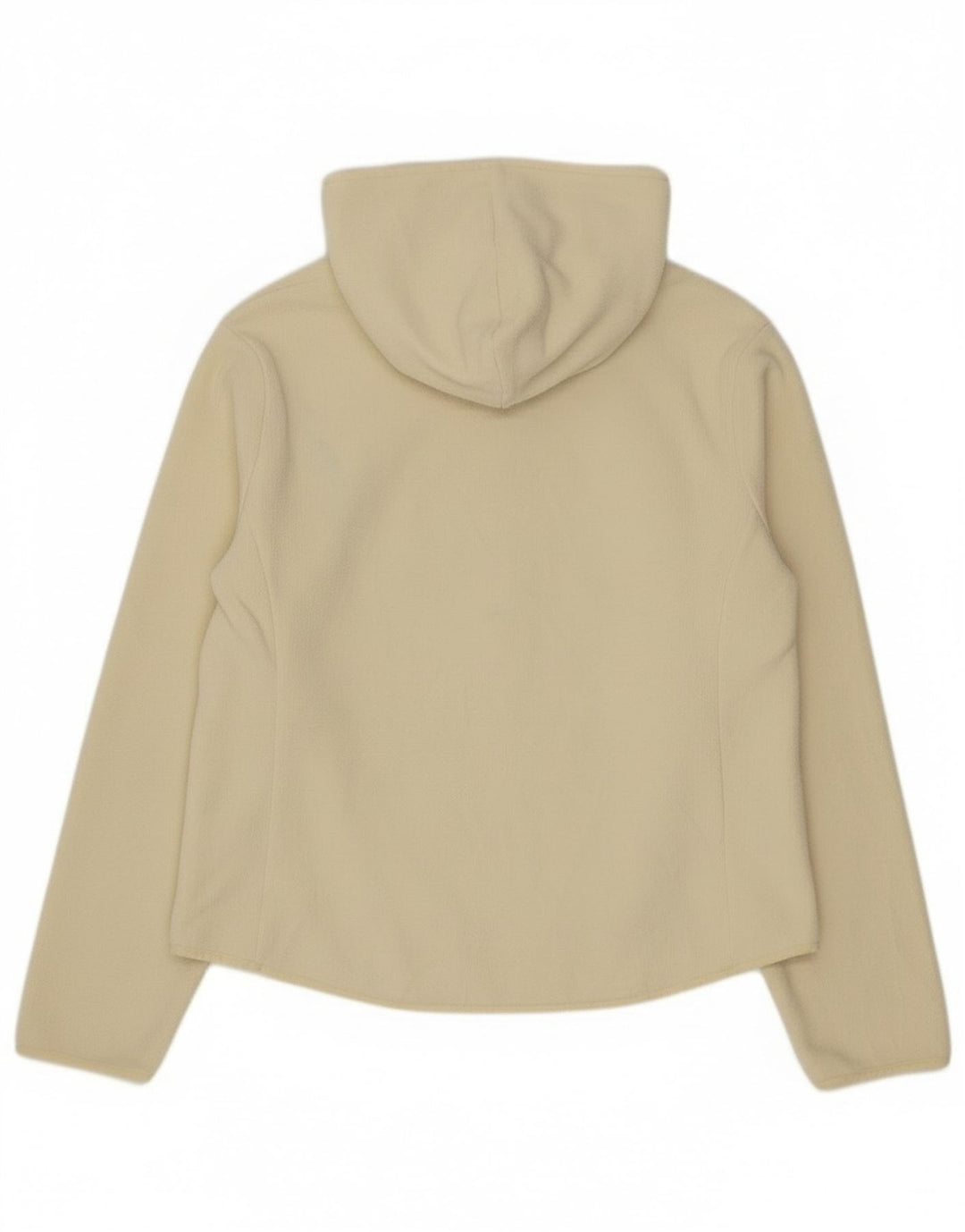 Calvin Klein Jeans Chaqueta polar con capucha para mujer UK 18 XL Poliéster blanco roto