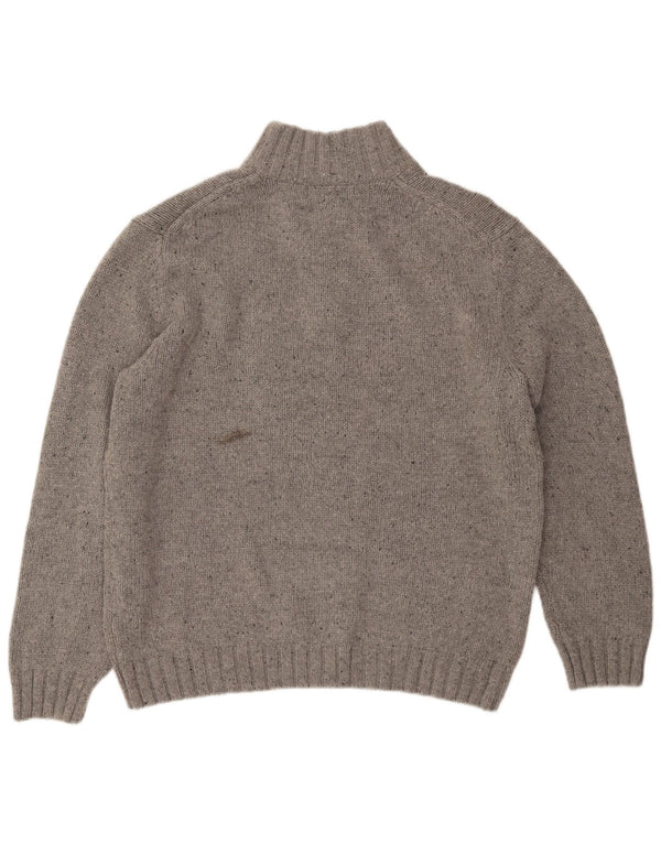 NAUTICA Jersey con cuello y botones para hombre XL Acrílico moteado gris