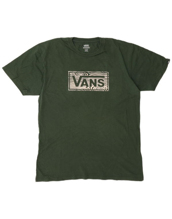 Vans - Camiseta gráfica para hombre, talla grande, algodón verde