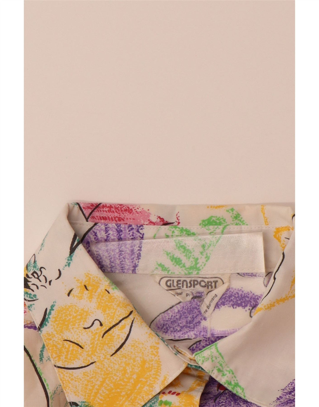 VINTAGE Vestido camisero de manga corta para mujer Reino Unido 14 Floral multicolor grande