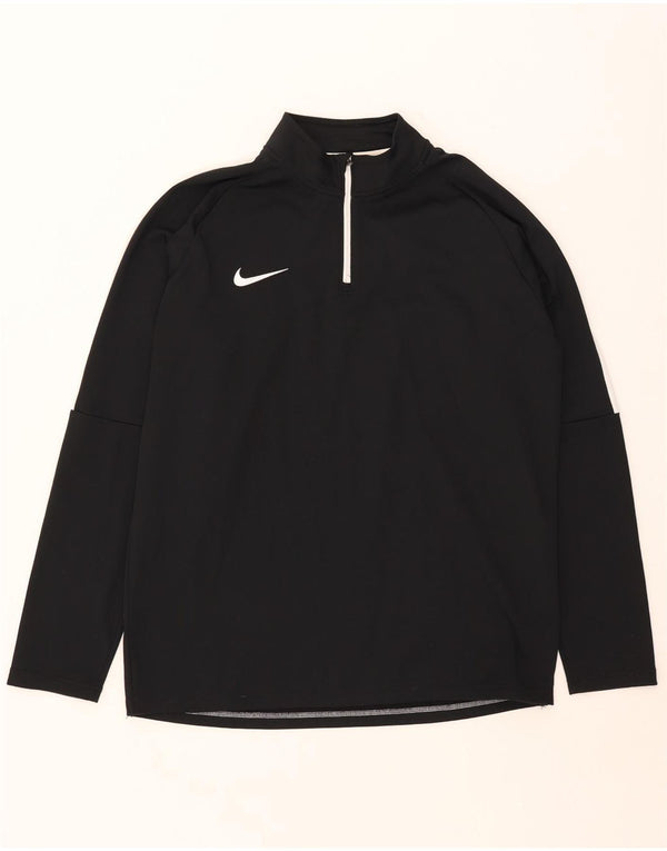 Nike Dri Fit - Chándal con cremallera y cuello para hombre, talla XL, color negro