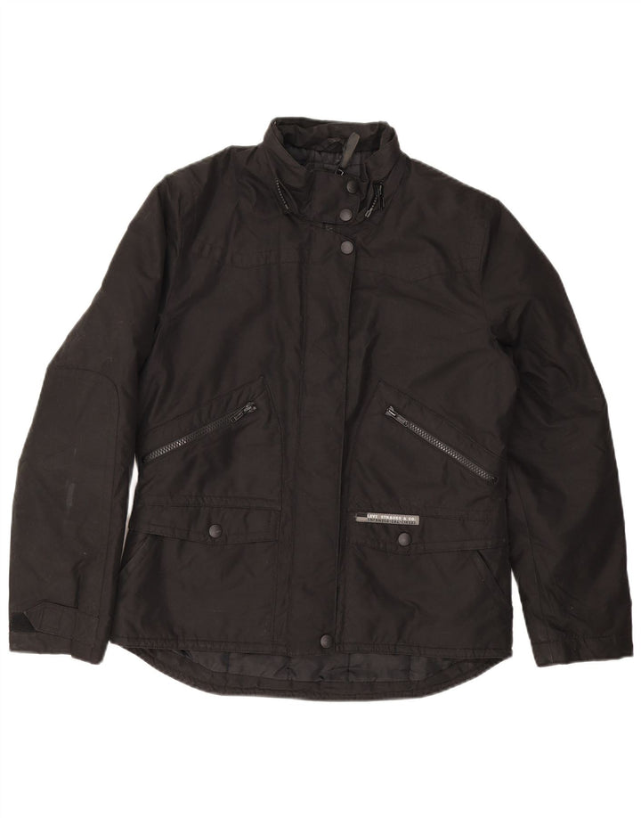 Levi's Chaqueta cortavientos extragrande para mujer UK 10 Small Poliéster negro