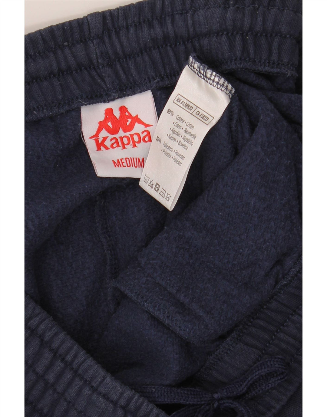 Kappa Hombre Pantalones De Chándal Joggers Medium Azul Marino Algodón