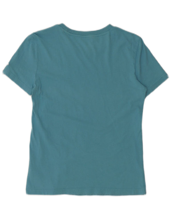 ADIDAS Camiseta gráfica para mujer Top UK 8/10 Small Blue Cotton