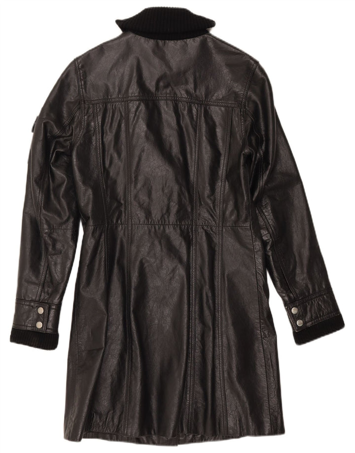 Gipsy Abrigo de cuero para mujer Reino Unido 42 Medio Negro