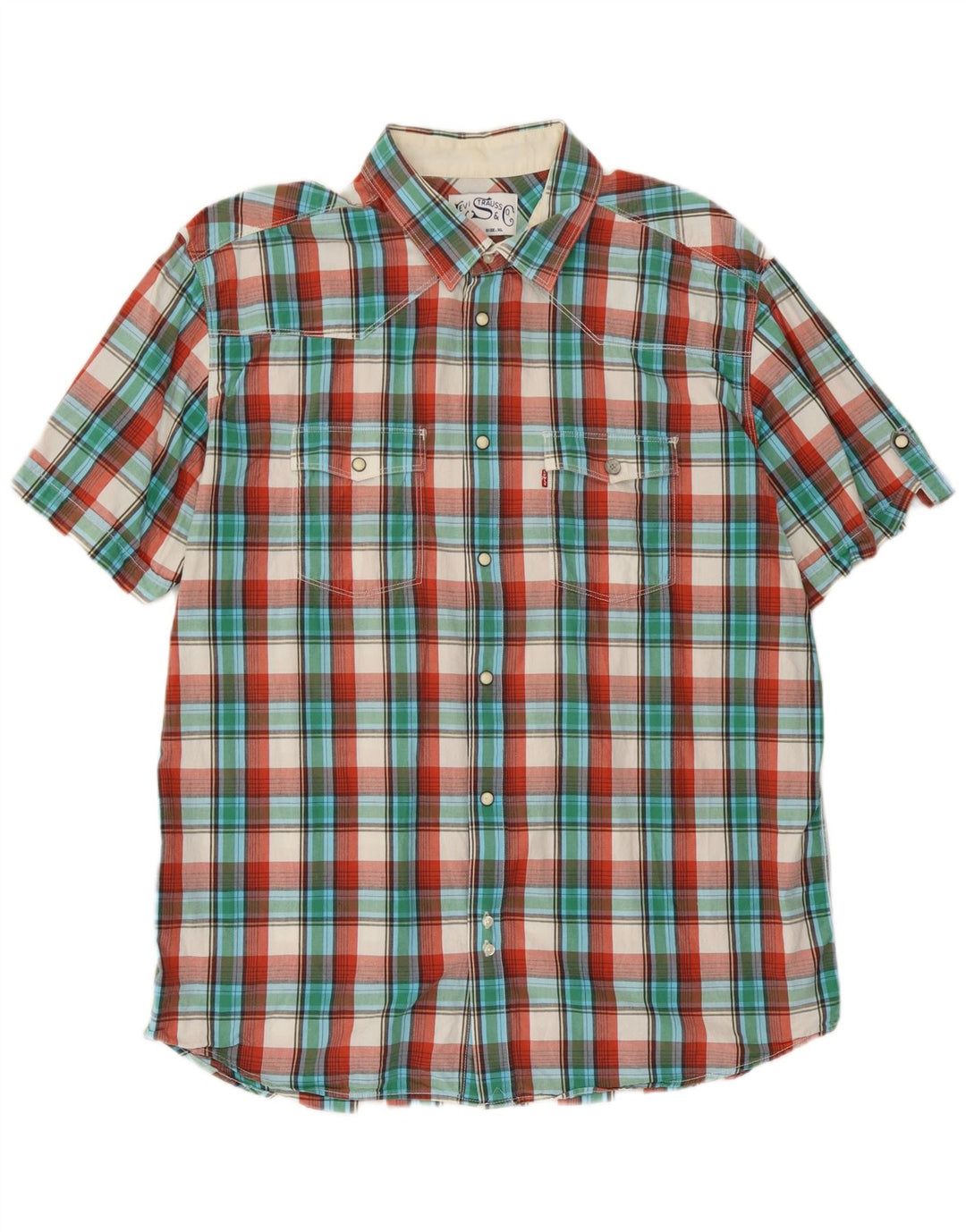 Camisa Levi's Hombre Manga Corta XL Cuadros Multicolor