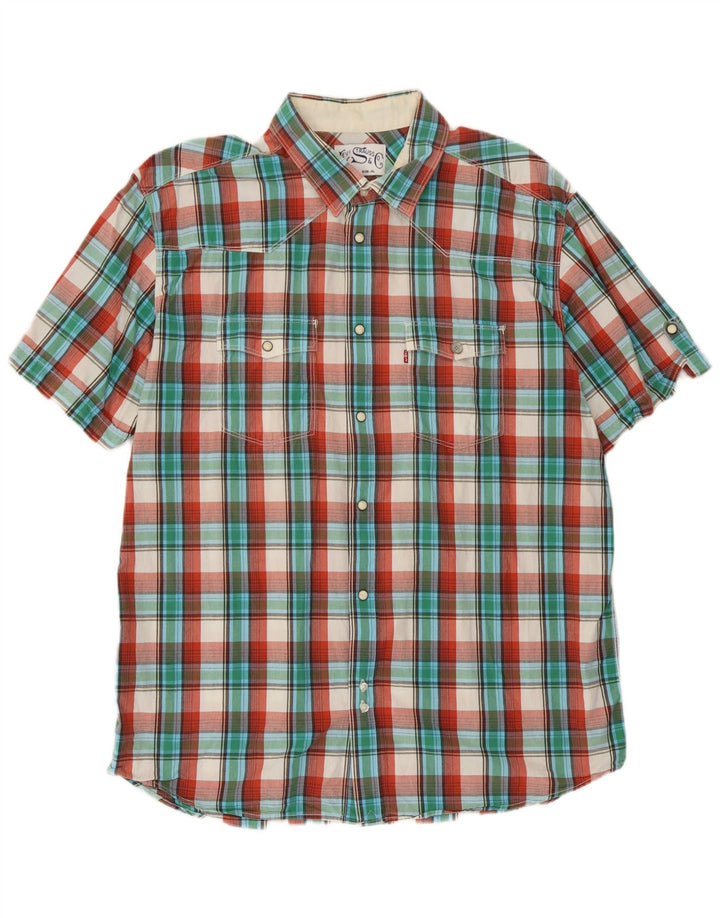 Camisa Levi's Hombre Manga Corta XL Cuadros Multicolor