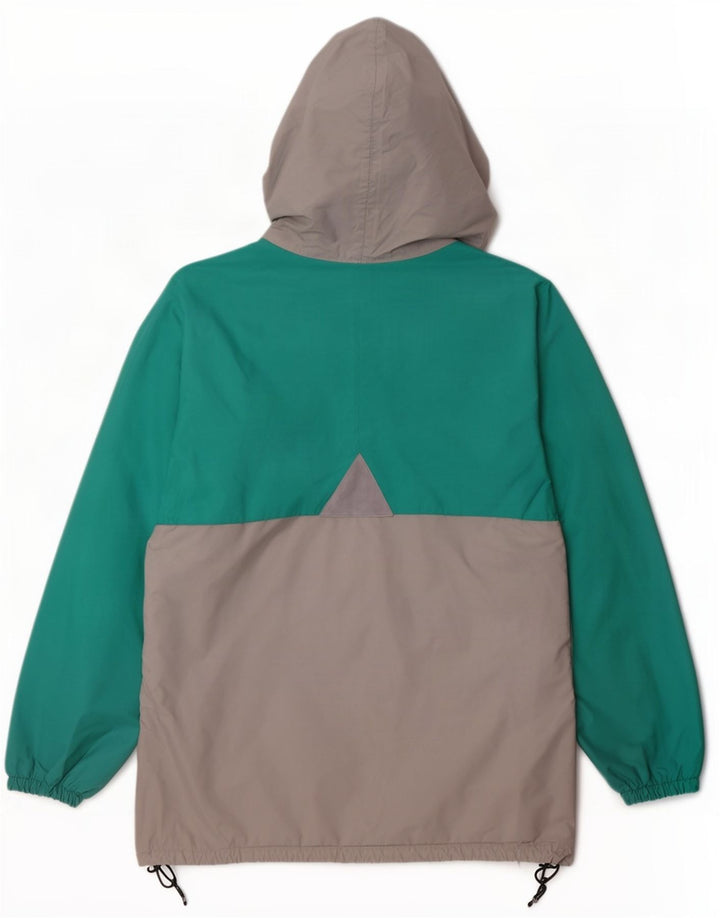 K-Way Chaqueta impermeable con capucha para hombre, talla 40, talla grande, color turquesa, poliamida