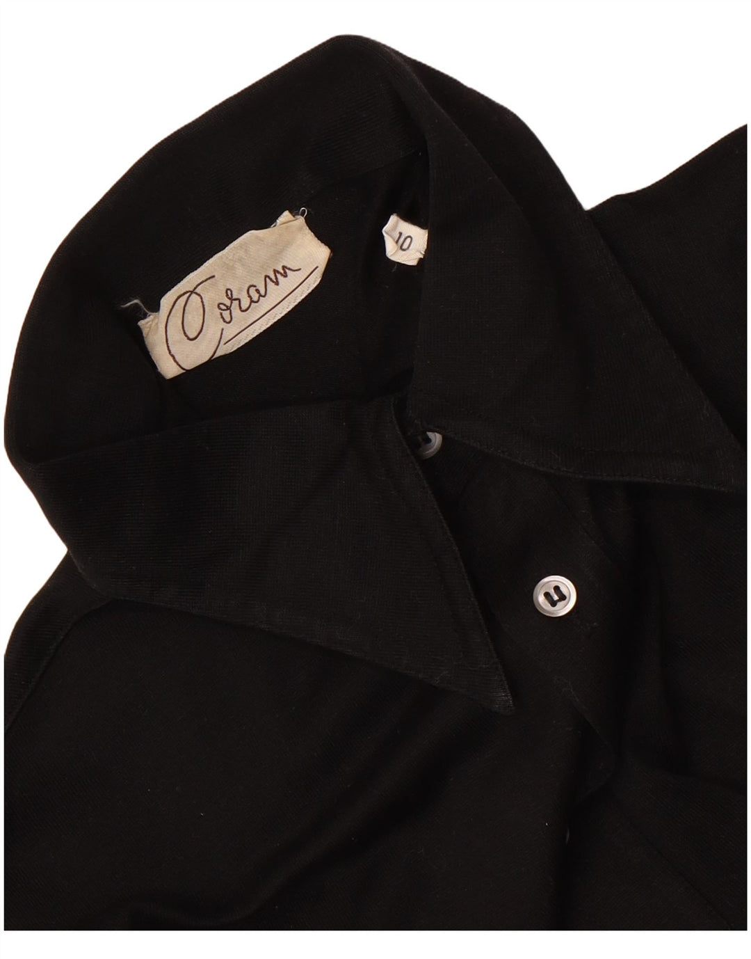 Vintage mujer camisa Reino Unido 10 pequeño negro