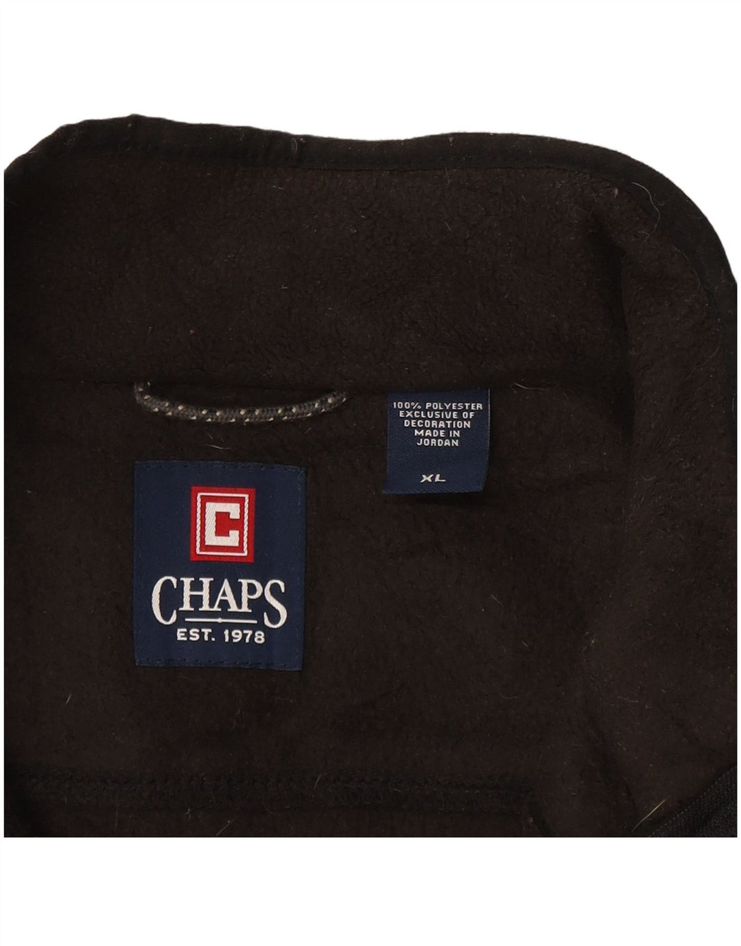 Chaps Chaqueta polar para hombre ES 42 XL Poliéster color negro