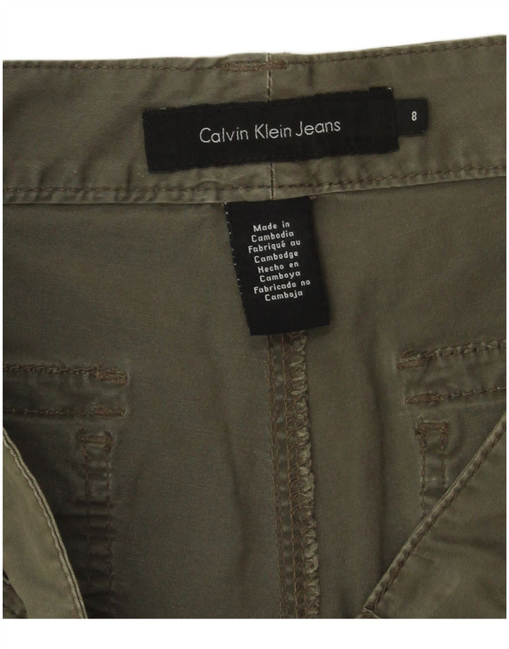 Calvin Klein Bermudas para Mujer US 8 Medium W30 Algodón Caqui
