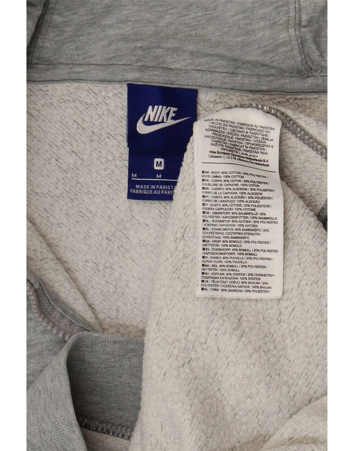 NIKE Sudadera con capucha y cremallera para hombre de algodón moteado gris medio