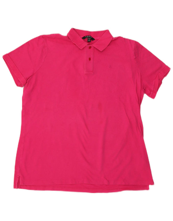RALPH LAUREN Polo Mujer UK 40 XL Algodón Rosa