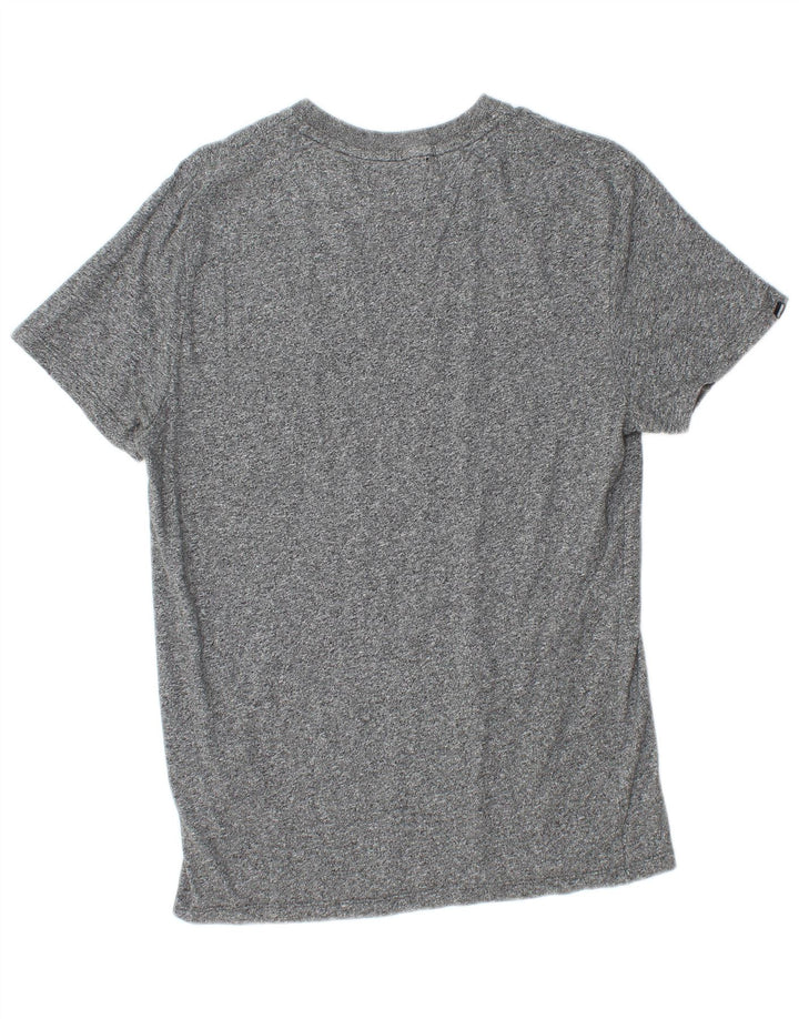 Superdry Camiseta para hombre Top de algodón moteado en gris medio
