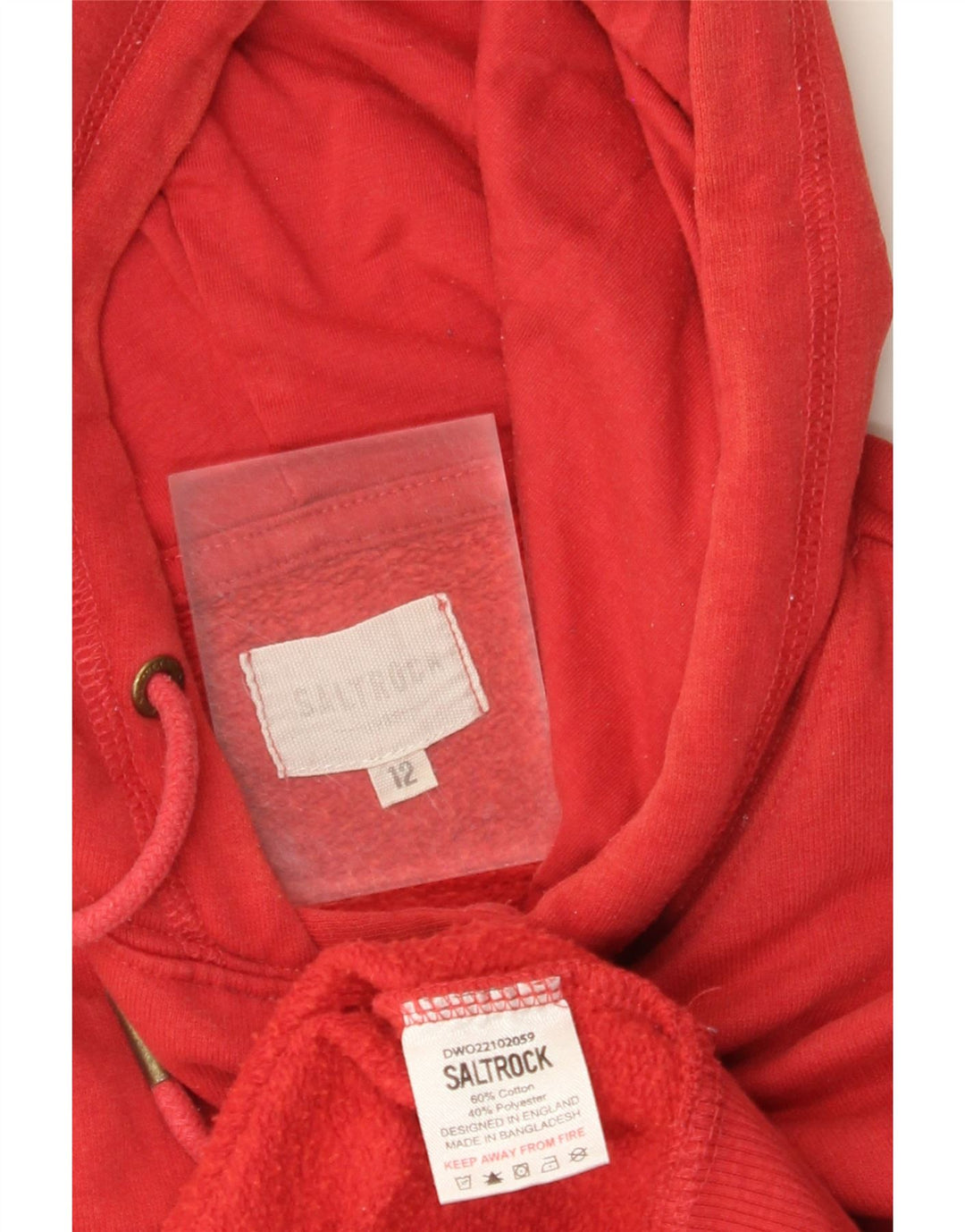 SALTROCK Vestido con capucha gráfico extragrande para mujer Reino Unido 12 Algodón rojo mediano