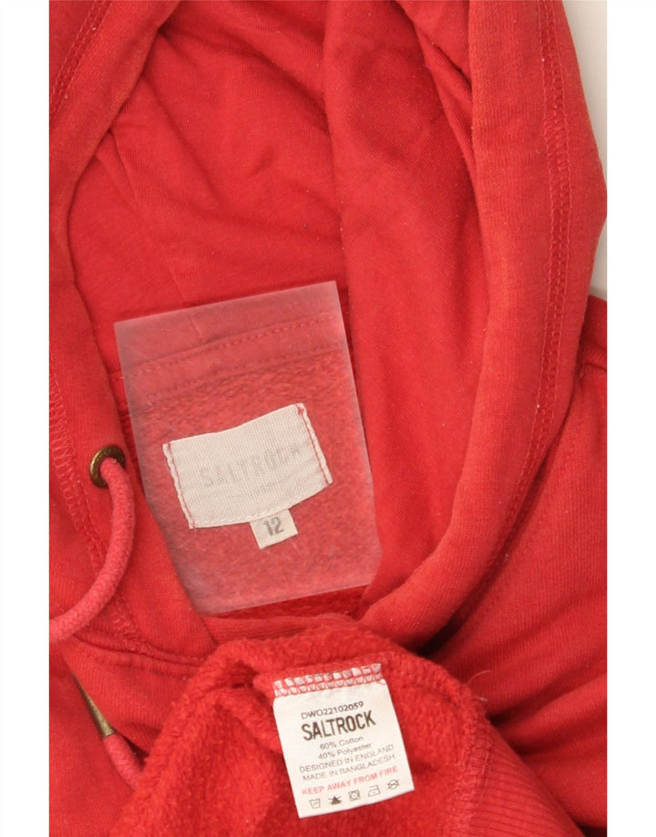SALTROCK Vestido con capucha gráfico extragrande para mujer Reino Unido 12 Algodón rojo mediano