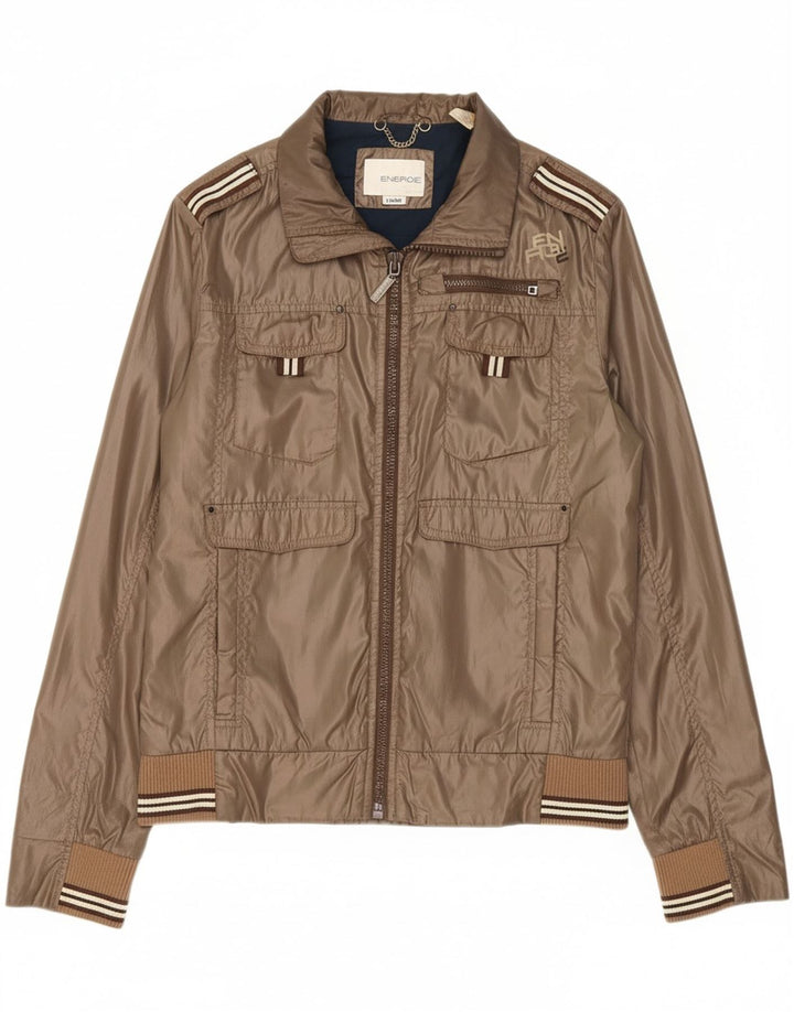 ENERGIE Womens Utility Jacket UK 16 Large Beige Polyester Vintage Energie and Second-Hand Energie from Messina Hembry 