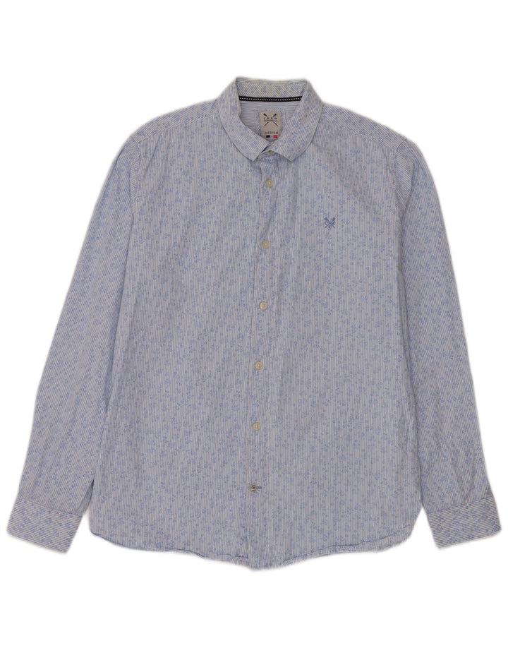 Crew Clothing Camisa para hombre Algodón floral azul medio