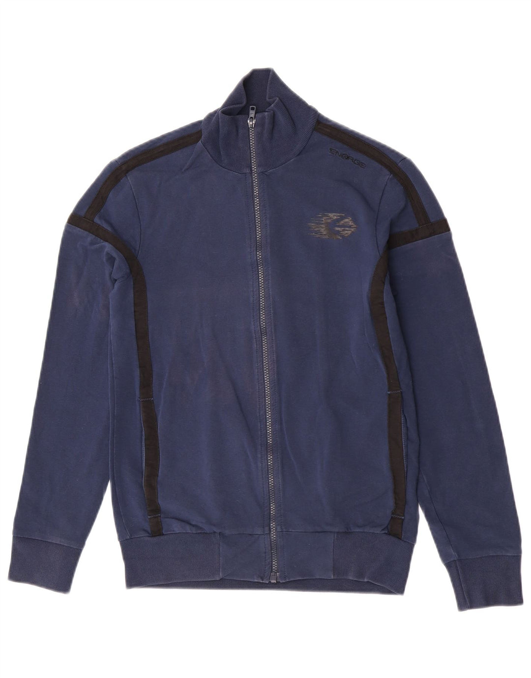 Energie Hombre Chándal Top Chaqueta Pequeña Azul Marino Colorblock Algodón