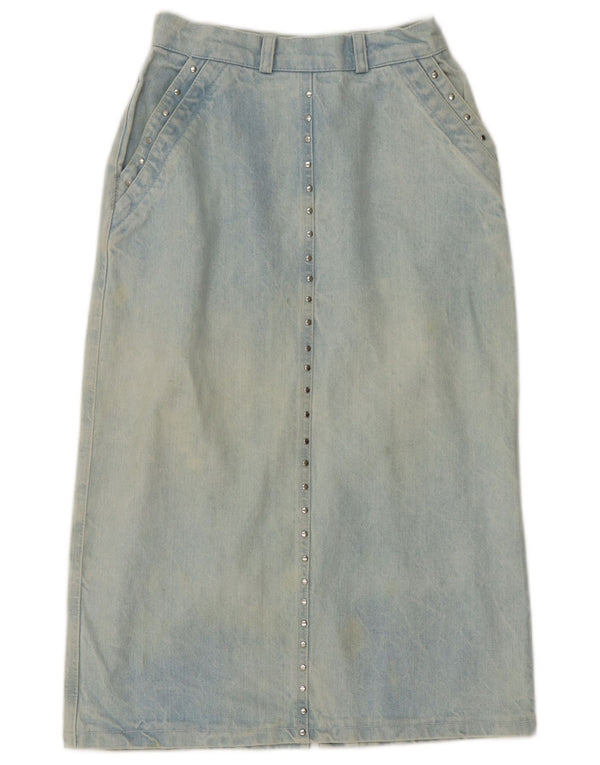 Falda vaquera vintage para mujer mediana W28 algodón azul