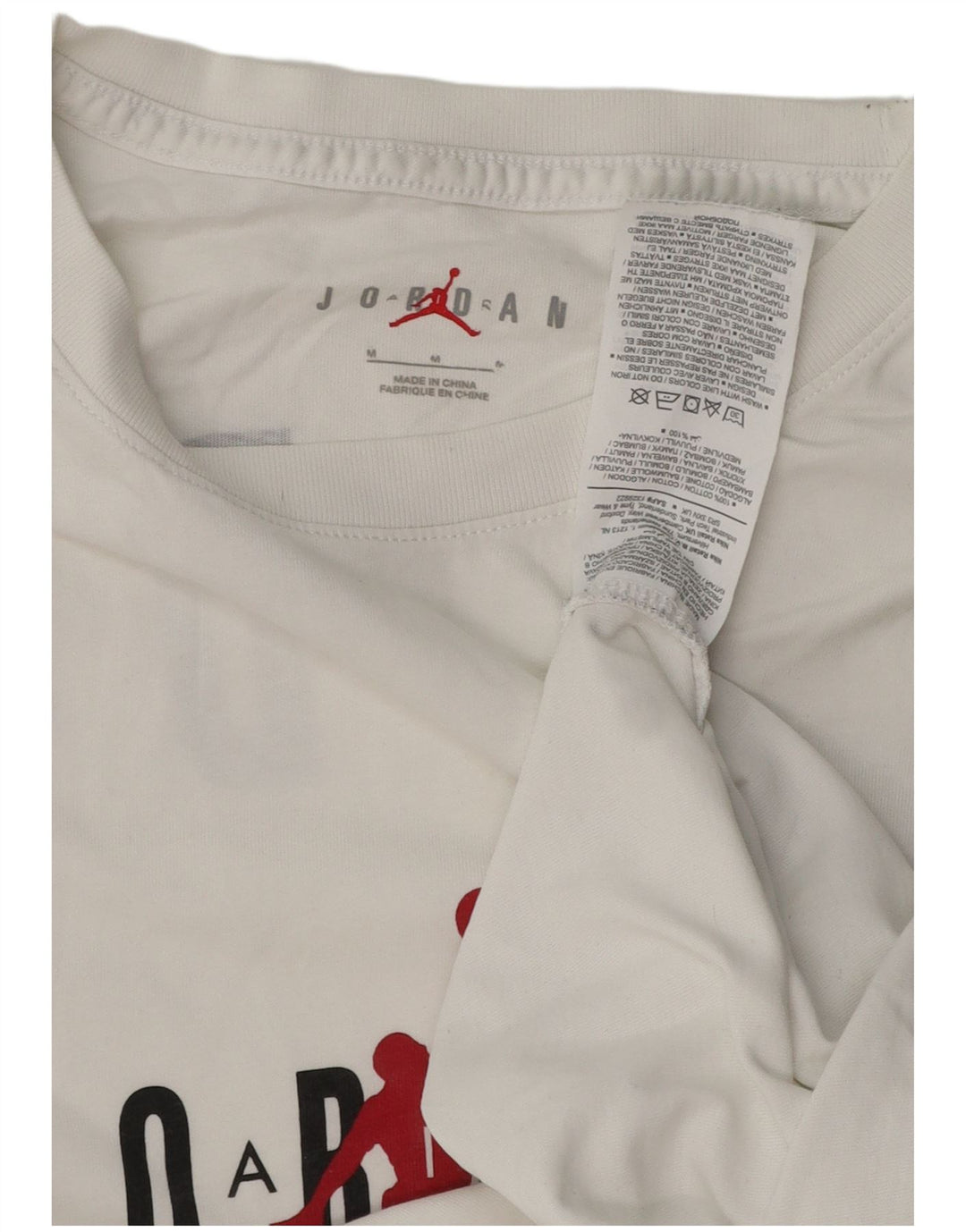 JORDAN Camiseta gráfica para hombre Top Medium White Cotton