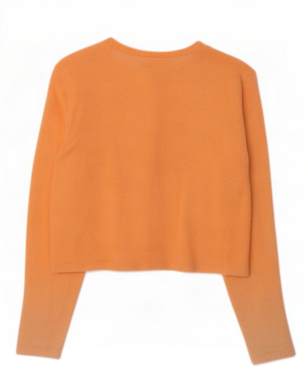 Zara Mujer Crop Cardigan Top UK 42 Medio Naranja