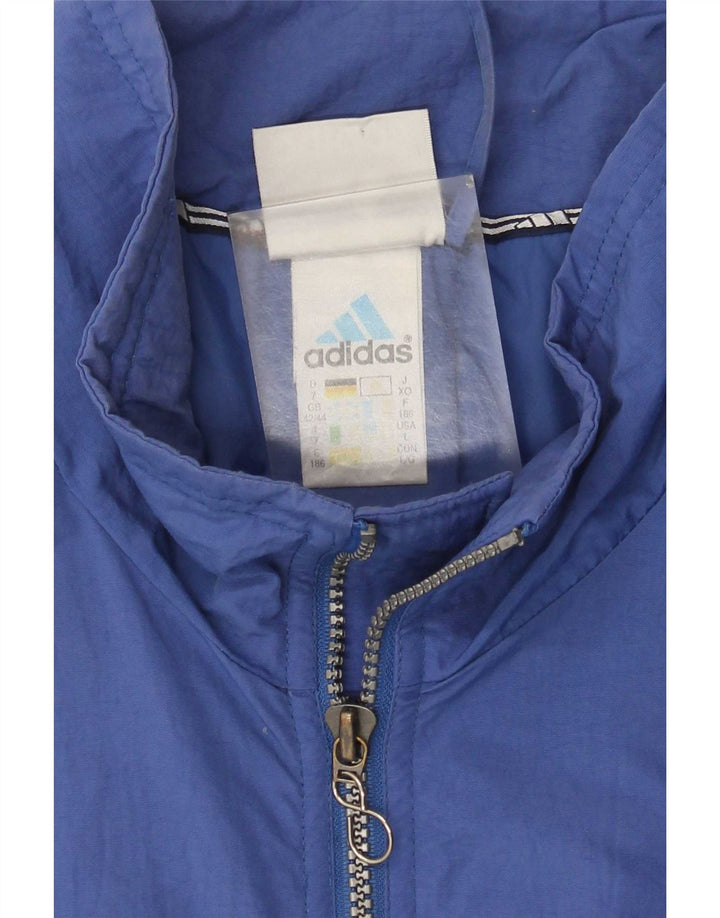 Adidas Chaqueta cortavientos para hombre UK 42/44 Grande Azul Poliéster