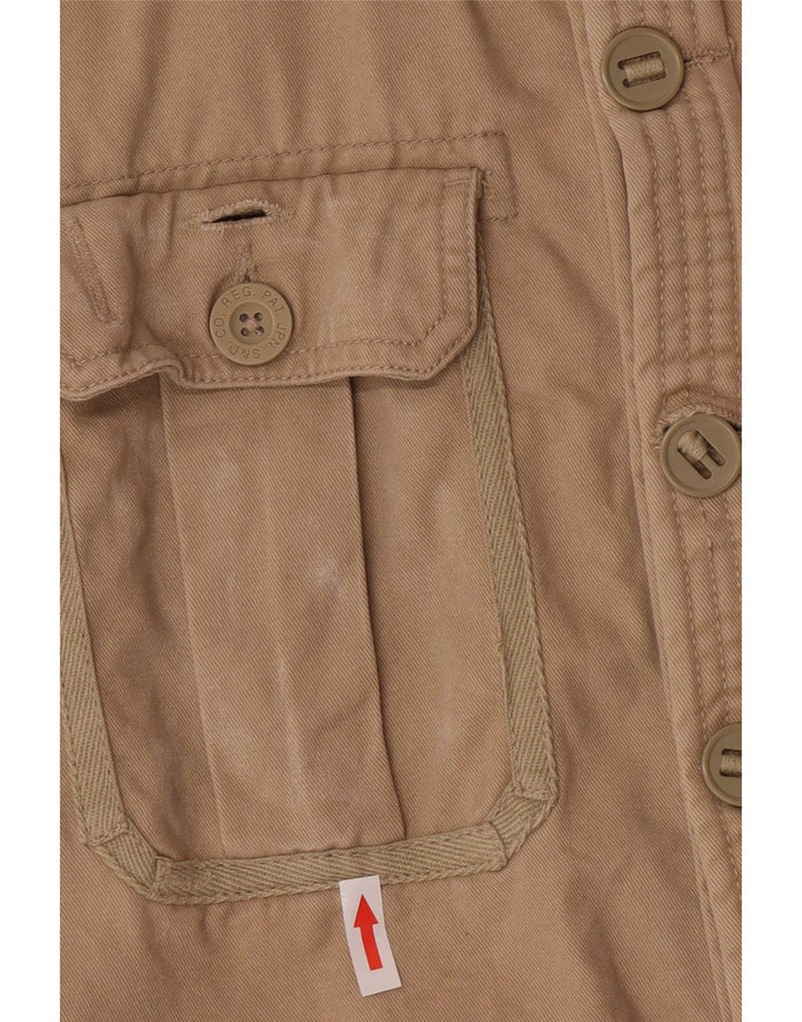 Camisa militar Superdry para hombre de algodón beige grande