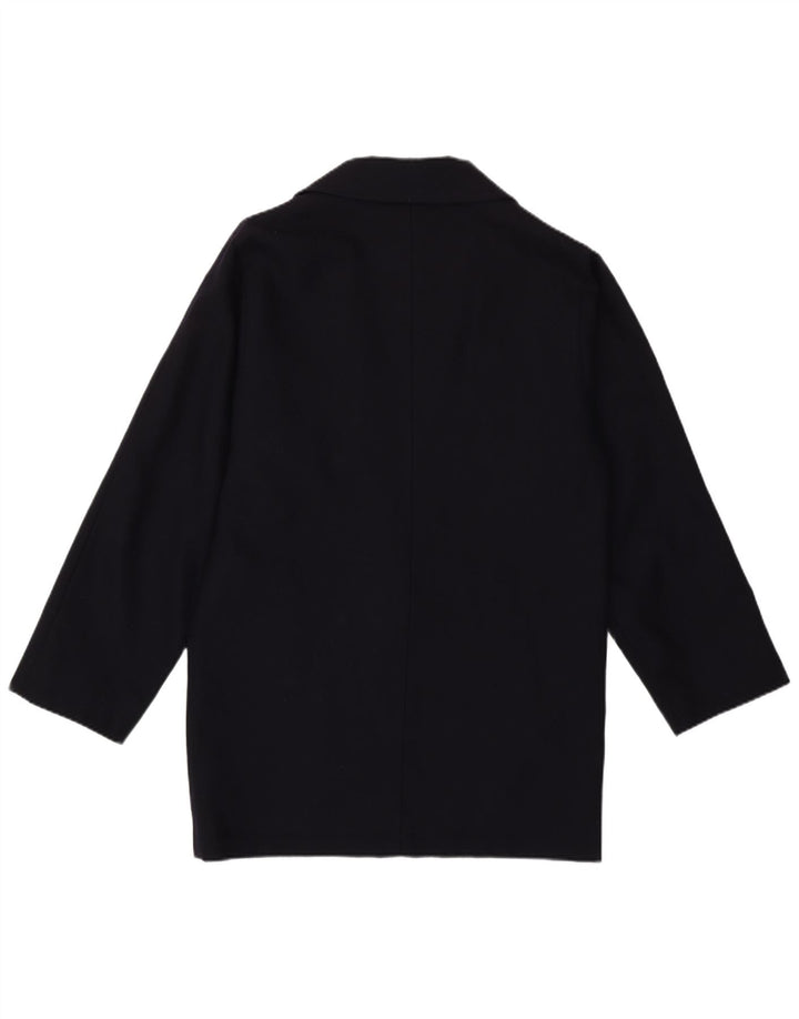 Laura Ashley Chaqueta Blazer de 2 Botones para Mujer UK 10 Small Lana Azul Marino