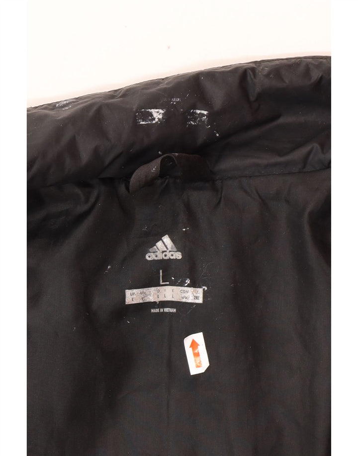ADIDAS Chaqueta acolchada para hombre UK 40 Grande Poliéster negro