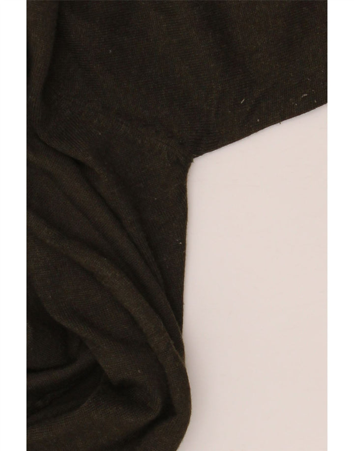 ZARA Suéter tipo cárdigan abierto para mujer UK 10 Small Viscosa caqui