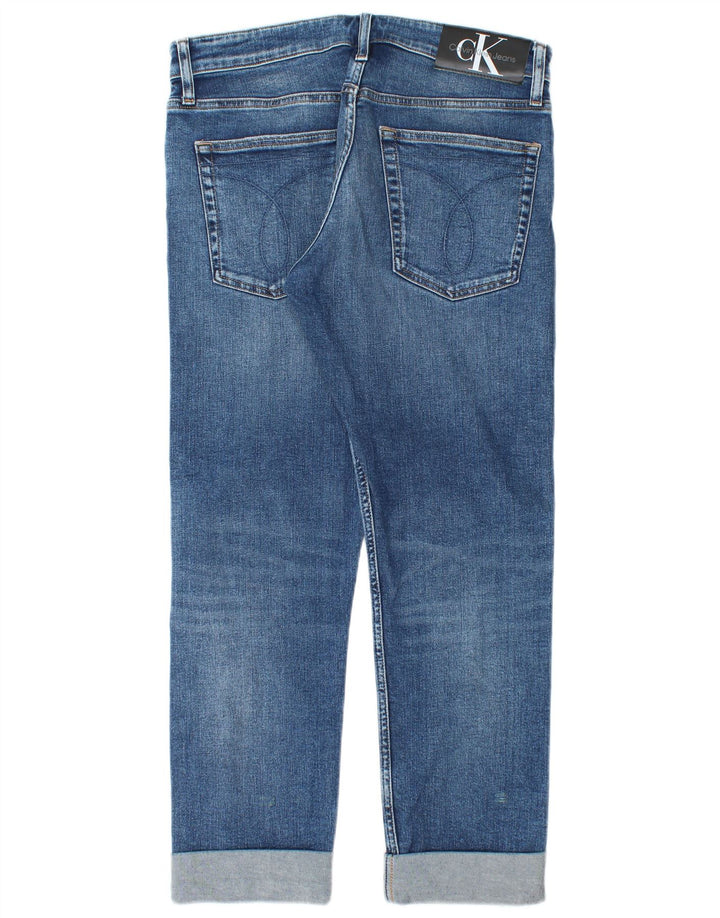 Calvin Klein Jeans rectos para hombre W32 L27 Algodón azul