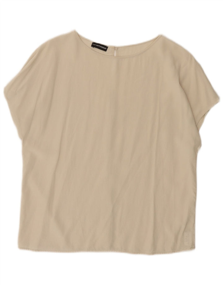 Emporio Armani Blusa para mujer Top UK 44 Medio Beige
