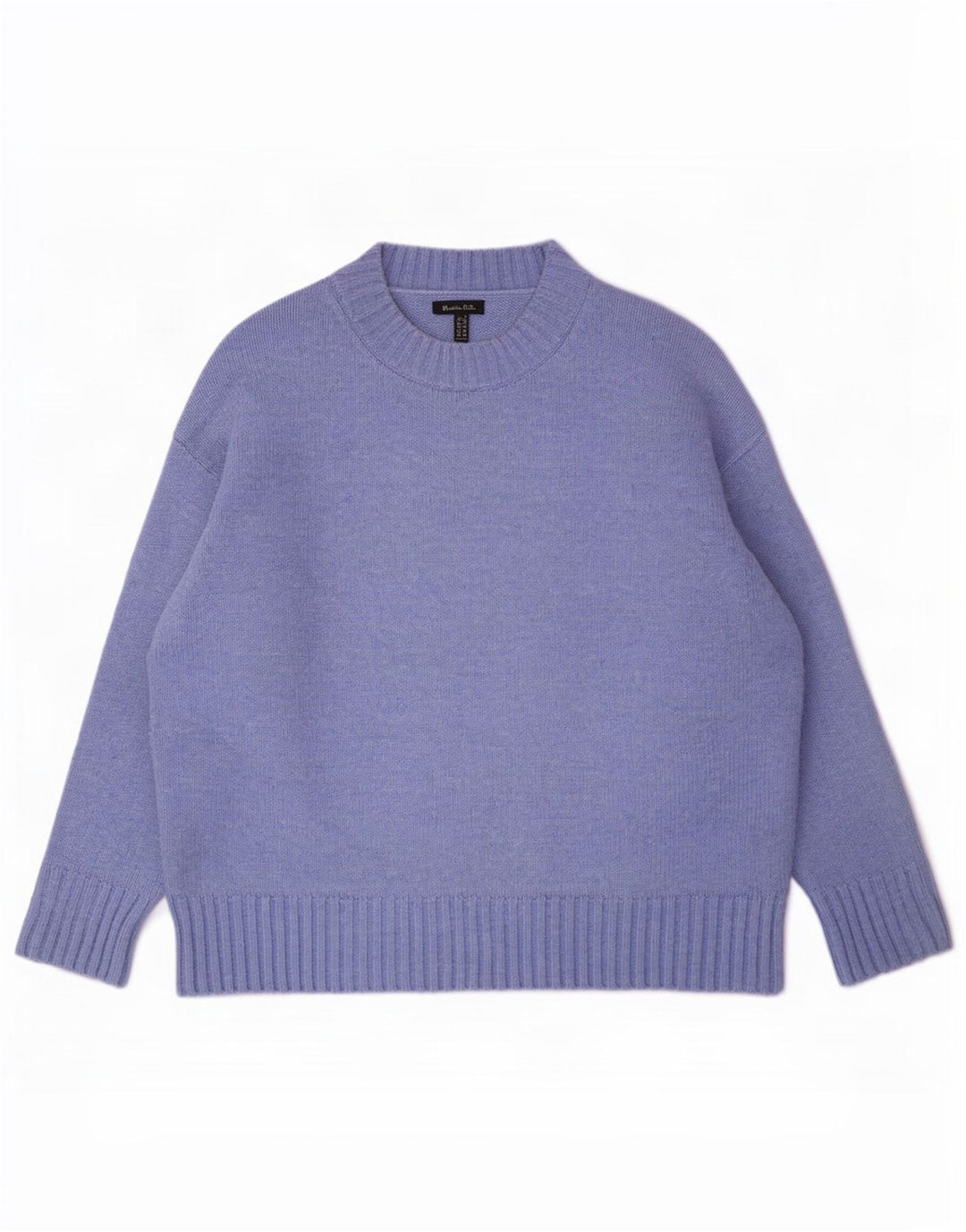 Massimo Dutti Jersey Oversize con Cuello Redondo para Mujer UK 40 Small Azul